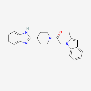 molecular formula C23H24N4O B7523644 1-[4-(1H-benzimidazol-2-yl)piperidin-1-yl]-2-(2-methylindol-1-yl)ethanone 