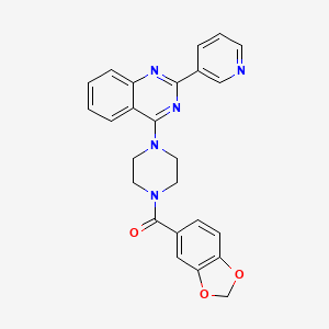 1,3-Benzodioxol-5-yl-[4-(2-pyridin-3-ylquinazolin-4-yl)piperazin-1-yl]methanone