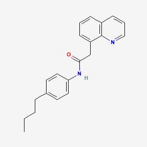 molecular formula C21H22N2O B7523662 N-(4-butylphenyl)-2-quinolin-8-ylacetamide 