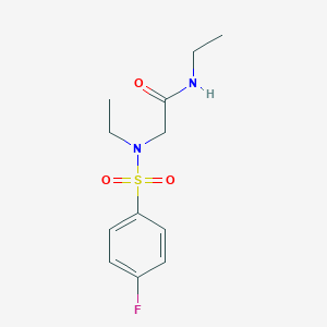 N-ethyl-2-[ethyl-(4-fluorophenyl)sulfonylamino]acetamide