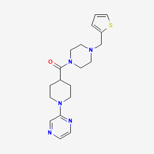 (1-Pyrazin-2-ylpiperidin-4-yl)-[4-(thiophen-2-ylmethyl)piperazin-1-yl]methanone