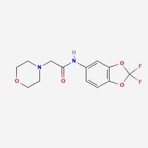 molecular formula C13H14F2N2O4 B7523785 N-(2,2-difluoro-1,3-benzodioxol-5-yl)-2-morpholin-4-ylacetamide 