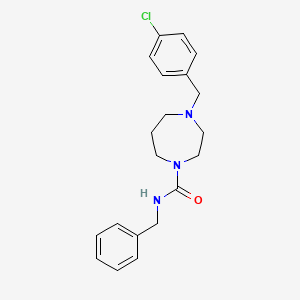 N-benzyl-4-[(4-chlorophenyl)methyl]-1,4-diazepane-1-carboxamide