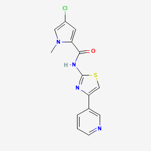 4-chloro-1-methyl-N-(4-pyridin-3-yl-1,3-thiazol-2-yl)pyrrole-2-carboxamide