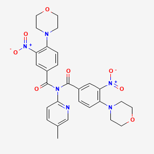 N-(5-methylpyridin-2-yl)-4-morpholin-4-yl-N-(4-morpholin-4-yl-3-nitrobenzoyl)-3-nitrobenzamide