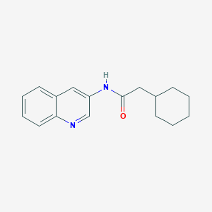 molecular formula C17H20N2O B7523815 2-cyclohexyl-N-quinolin-3-ylacetamide 