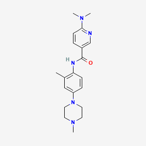 molecular formula C20H27N5O B7523818 6-(dimethylamino)-N-[2-methyl-4-(4-methylpiperazin-1-yl)phenyl]pyridine-3-carboxamide 