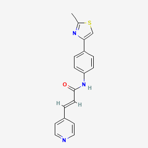 (E)-N-[4-(2-methyl-1,3-thiazol-4-yl)phenyl]-3-pyridin-4-ylprop-2-enamide