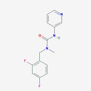 1-[(2,4-Difluorophenyl)methyl]-1-methyl-3-pyridin-3-ylurea