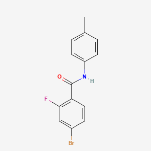 molecular formula C14H11BrFNO B7523829 4-bromo-2-fluoro-N-(4-methylphenyl)benzamide 