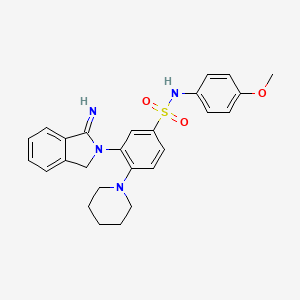 molecular formula C26H28N4O3S B7523834 3-(3-imino-1H-isoindol-2-yl)-N-(4-methoxyphenyl)-4-piperidin-1-ylbenzenesulfonamide 