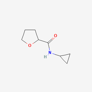 molecular formula C8H13NO2 B7523864 N-Cyclopropyltetrahydrofuran-2-carboxamide 