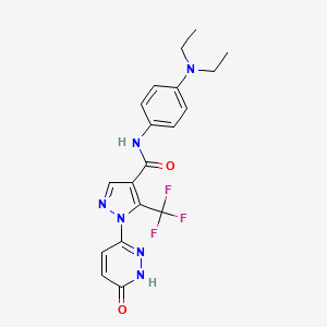 N-[4-(diethylamino)phenyl]-1-(6-oxo-1H-pyridazin-3-yl)-5-(trifluoromethyl)pyrazole-4-carboxamide