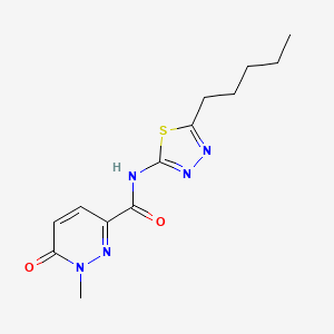 1-methyl-6-oxo-N-(5-pentyl-1,3,4-thiadiazol-2-yl)pyridazine-3-carboxamide