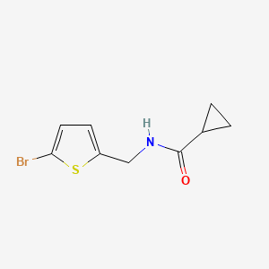 molecular formula C9H10BrNOS B7523954 N-[(5-bromothiophen-2-yl)methyl]cyclopropanecarboxamide 