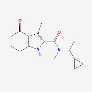 N-(1-cyclopropylethyl)-N,3-dimethyl-4-oxo-1,5,6,7-tetrahydroindole-2-carboxamide