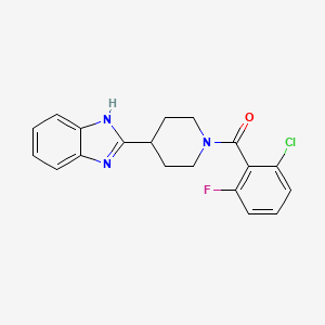 molecular formula C19H17ClFN3O B7523997 [4-(1H-benzimidazol-2-yl)piperidin-1-yl](2-chloro-6-fluorophenyl)methanone 