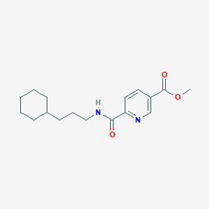 molecular formula C17H24N2O3 B7524024 Methyl 6-(3-cyclohexylpropylcarbamoyl)pyridine-3-carboxylate 