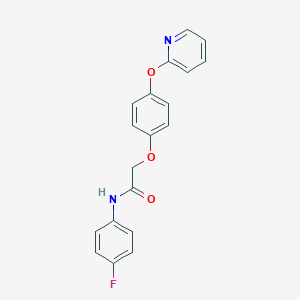 molecular formula C19H15FN2O3 B7524038 N-(4-fluorophenyl)-2-(4-pyridin-2-yloxyphenoxy)acetamide 