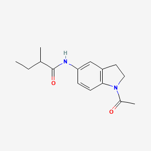 molecular formula C15H20N2O2 B7524045 N-(1-acetyl-2,3-dihydroindol-5-yl)-2-methylbutanamide 