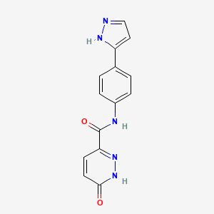 6-oxo-N-[4-(1H-pyrazol-5-yl)phenyl]-1H-pyridazine-3-carboxamide