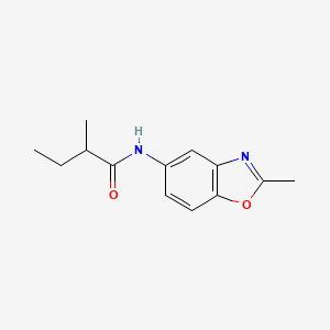 molecular formula C13H16N2O2 B7524053 2-methyl-N-(2-methyl-1,3-benzoxazol-5-yl)butanamide 