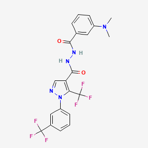 N'-[3-(dimethylamino)benzoyl]-5-(trifluoromethyl)-1-[3-(trifluoromethyl)phenyl]pyrazole-4-carbohydrazide