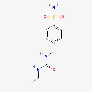 molecular formula C10H15N3O3S B7524065 1-Ethyl-3-[(4-sulfamoylphenyl)methyl]urea 