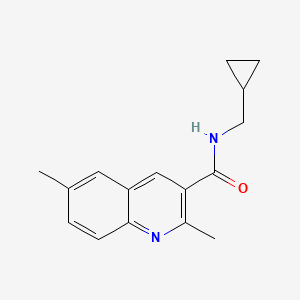 molecular formula C16H18N2O B7524083 N-(cyclopropylmethyl)-2,6-dimethylquinoline-3-carboxamide 