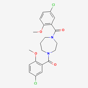 [4-(5-Chloro-2-methoxybenzoyl)-1,4-diazepan-1-yl]-(5-chloro-2-methoxyphenyl)methanone