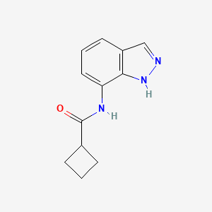 molecular formula C12H13N3O B7524098 N-(1H-indazol-7-yl)cyclobutanecarboxamide 