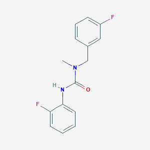 3-(2-Fluorophenyl)-1-[(3-fluorophenyl)methyl]-1-methylurea