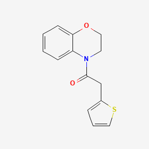 molecular formula C14H13NO2S B7524227 1-(2,3-Dihydro-1,4-benzoxazin-4-yl)-2-thiophen-2-ylethanone 