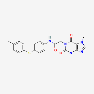 2-(3,7-dimethyl-2,6-dioxopurin-1-yl)-N-[4-(3,4-dimethylphenyl)sulfanylphenyl]acetamide