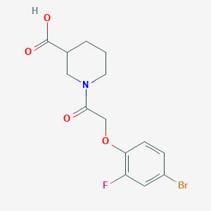 1-[2-(4-Bromo-2-fluorophenoxy)acetyl]piperidine-3-carboxylic acid