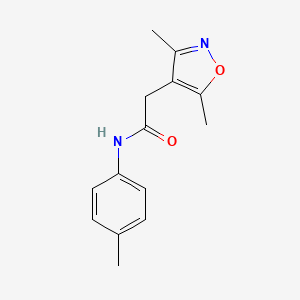 2-(3,5-dimethyl-1,2-oxazol-4-yl)-N-(4-methylphenyl)acetamide