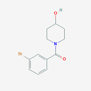 molecular formula C12H14BrNO2 B7524311 (3-Bromophenyl)-(4-hydroxypiperidin-1-yl)methanone 