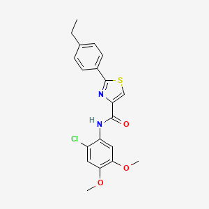 N-(2-chloro-4,5-dimethoxyphenyl)-2-(4-ethylphenyl)-1,3-thiazole-4-carboxamide