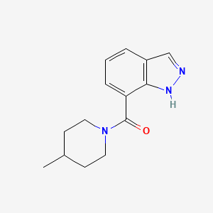 molecular formula C14H17N3O B7524326 1H-indazol-7-yl-(4-methylpiperidin-1-yl)methanone 