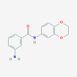 3-amino-N-(2,3-dihydro-1,4-benzodioxin-6-yl)benzamide