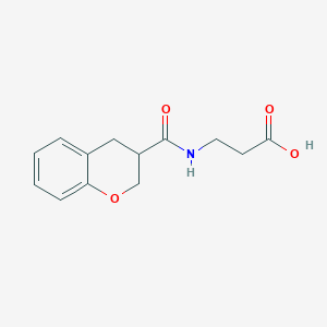 molecular formula C13H15NO4 B7524350 3-(3,4-dihydro-2H-chromene-3-carbonylamino)propanoic acid 