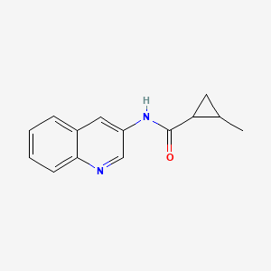 molecular formula C14H14N2O B7524364 2-methyl-N-quinolin-3-ylcyclopropane-1-carboxamide 