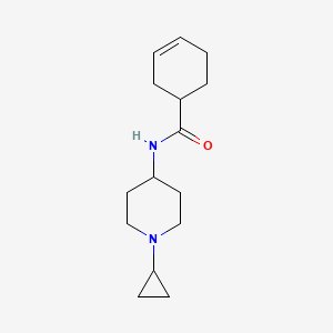 molecular formula C15H24N2O B7524370 N-(1-cyclopropylpiperidin-4-yl)cyclohex-3-ene-1-carboxamide 