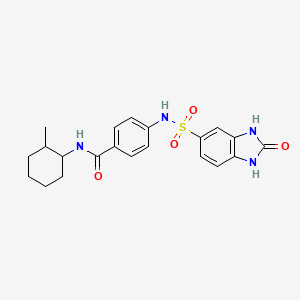 N-(2-methylcyclohexyl)-4-[(2-oxo-1,3-dihydrobenzimidazol-5-yl)sulfonylamino]benzamide