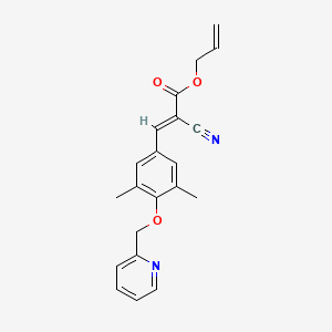 prop-2-enyl (E)-2-cyano-3-[3,5-dimethyl-4-(pyridin-2-ylmethoxy)phenyl]prop-2-enoate