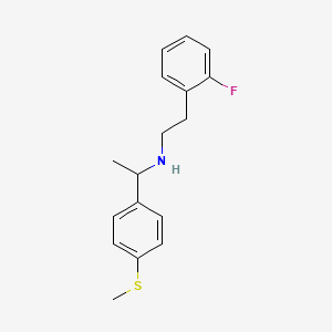 N-[2-(2-fluorophenyl)ethyl]-1-(4-methylsulfanylphenyl)ethanamine