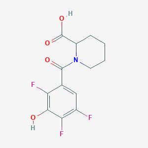 1-(2,4,5-Trifluoro-3-hydroxybenzoyl)piperidine-2-carboxylic acid