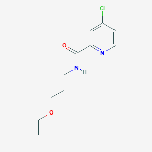 molecular formula C11H15ClN2O2 B7524490 4-chloro-N-(3-ethoxypropyl)pyridine-2-carboxamide 