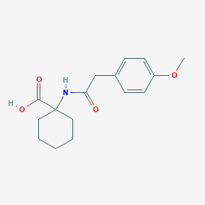 molecular formula C16H21NO4 B7524518 1-[[2-(4-Methoxyphenyl)acetyl]amino]cyclohexane-1-carboxylic acid 