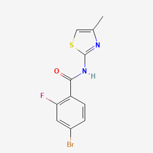 4-bromo-2-fluoro-N-(4-methyl-1,3-thiazol-2-yl)benzamide